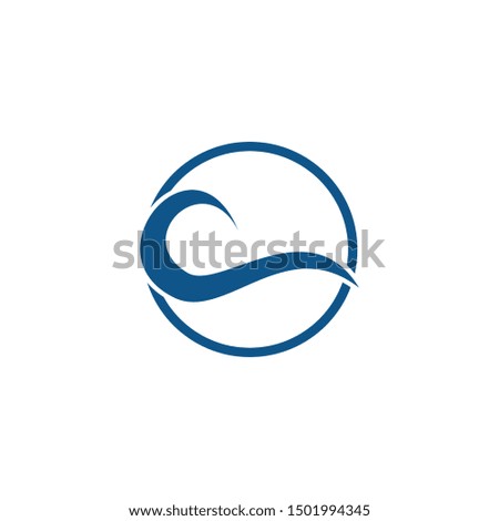 Water wave Logo Template, design concept vector