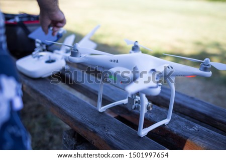 Preparation for take-off and drone management for video and photos