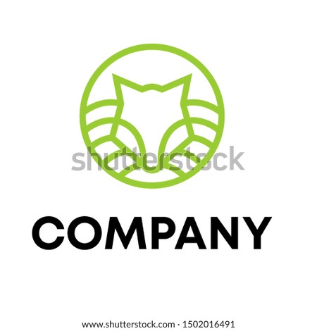 fox animal logo vector template