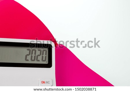 2020 happy new year concept, Numbers on the calculator.