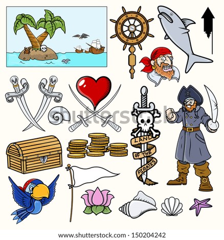 Pirate Vector Illustrations & Cartoons