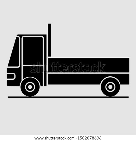 Icon of  Vector pickup. Icon glyph style. Isolated on gray background. eps10