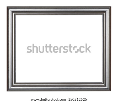 Frame - silver picture frame, isolated on white