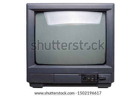 Vintage TV isolated on white background Royalty-Free Stock Photo #1502196617