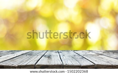 Empty old wooden table background 