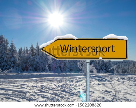 German "Wintersport"  Area Shield Arrow