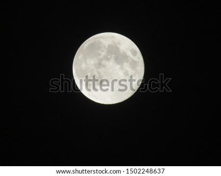 full moon in the midnight