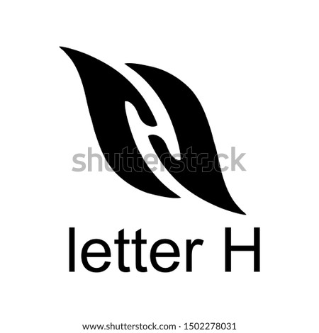 
Creative unique stylish symbolic artistic black and white color H initial based letter icon logo