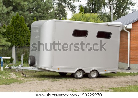 Horse trailers. Royalty-Free Stock Photo #150229970