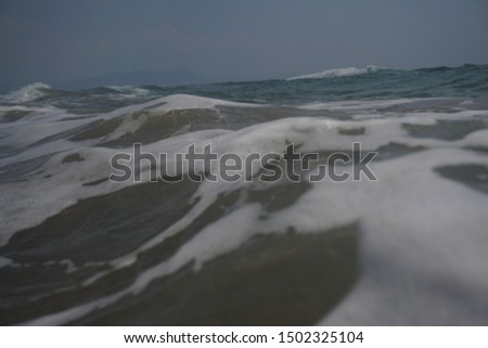 Waves at the coast of the mediterranean sea