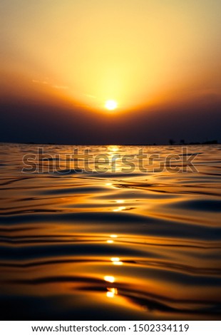 Sunset red sea horizon sky - sunset landscape - Image
