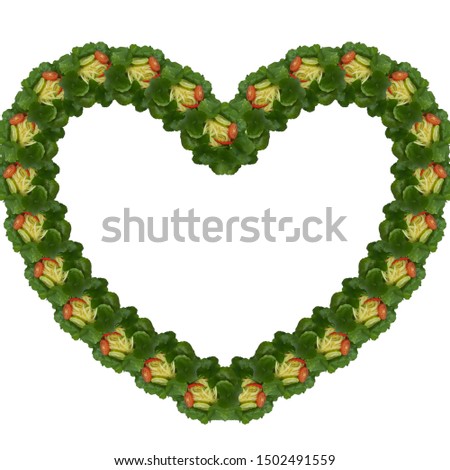 heart shaped salad 