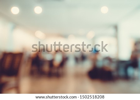 Blurred interior background of Coffee Shop or Cafeteria for use as Background
