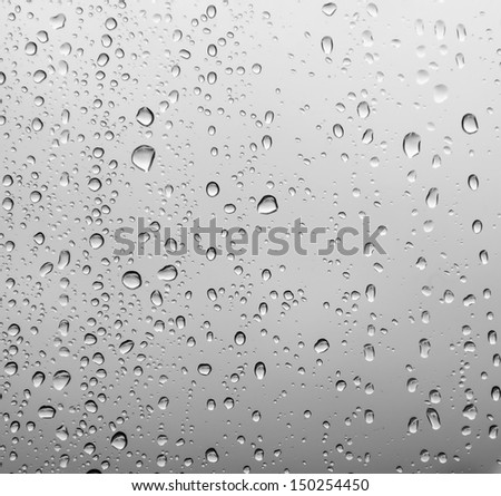 Waterdrops on a glass surface Royalty-Free Stock Photo #150254450