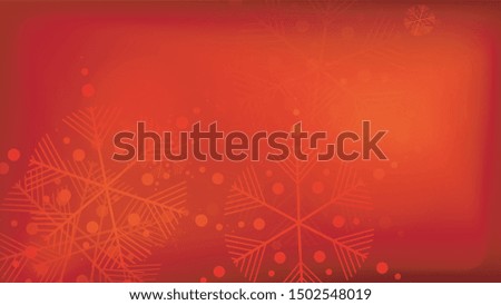 Beautiful Red Christmas Background with Falling Snowflakes. Vector Falling Snowflakes on a Red Background. Element of Design with Snow for a Postcard, Invitation Card, Banner, Flyer. 

