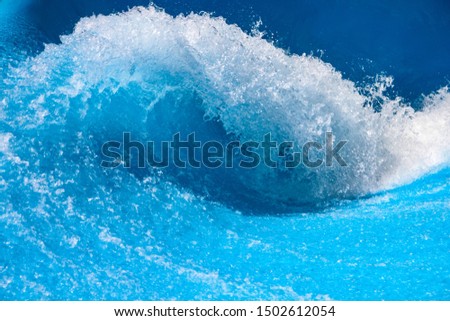 beautiful blue wave on the coast