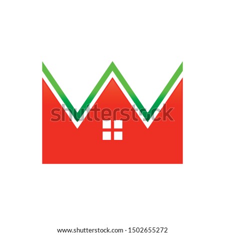 Fresh Housing Real Estate Crown Shape Graphic Icon