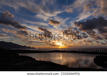 
Sunset in Agaete. Gran Canaria Spain Royalty-Free Stock Photo #1502666456