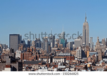 beautiful Manhattan skyline at daytime