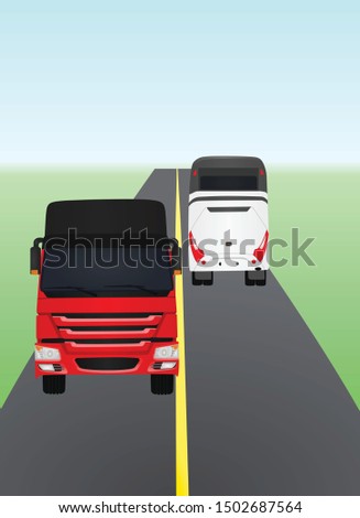 Public road transportation. vector illustration