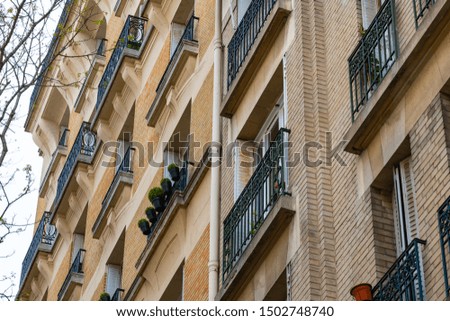 Facade of building in Montmartre, Paris

