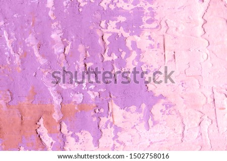Pink and Violet Decorative Stucco Surface. Wall Texture. Abstract Background