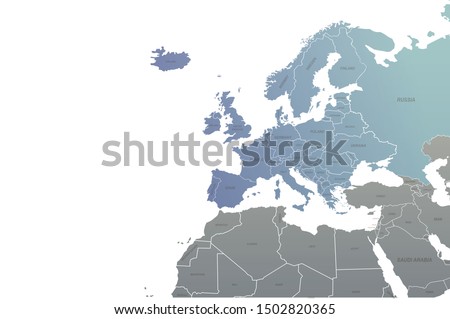 countries design vector of europe map. world map. eu map infographic background. Royalty-Free Stock Photo #1502820365