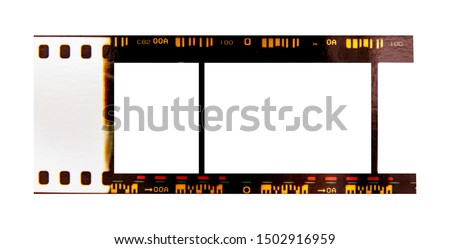 (35 mm.) film frame.With white space.film camera. Royalty-Free Stock Photo #1502916959