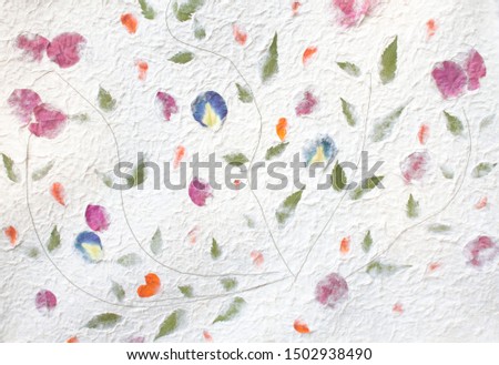 Mulberry paper with flower background