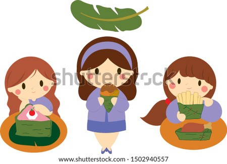 Packaging from banana leaves vector