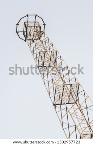 Steel watchtower at an industrial