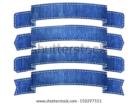 Blue Jean tag Label Texture Background