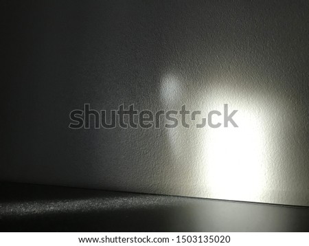 The light on the wall from the sunset
