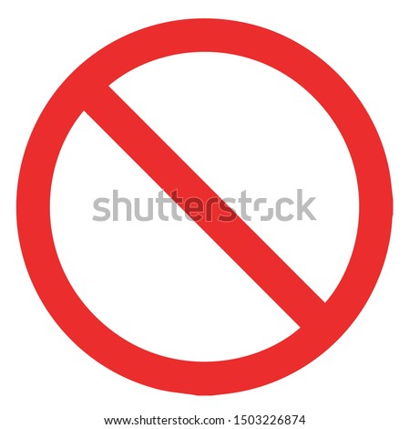 red, simple, flat, modern, clean stop, cancel, block, no, stoppage, quit, remove, delete,take away, cancelled icon, design element for all boards, designs. Royalty-Free Stock Photo #1503226874