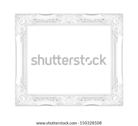 White picture frame  isolated on white background