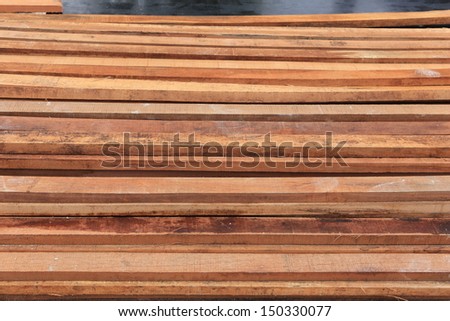 set of wood pine timber for construction building 