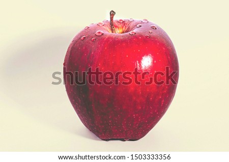 Closeup of a delicious red apple