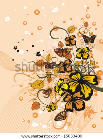 Floral background, vector illustration series.