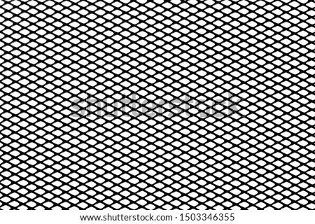 Black mesh texture isolated on white background, clipping path