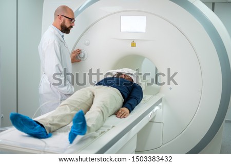 Patient visiting MRI procedure in a hospital Royalty-Free Stock Photo #1503383432