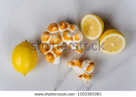 Close-up to delicious mini lemon pie. Food concept.

