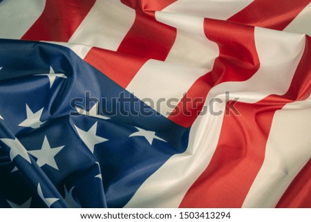 Closeup american flag background detail art