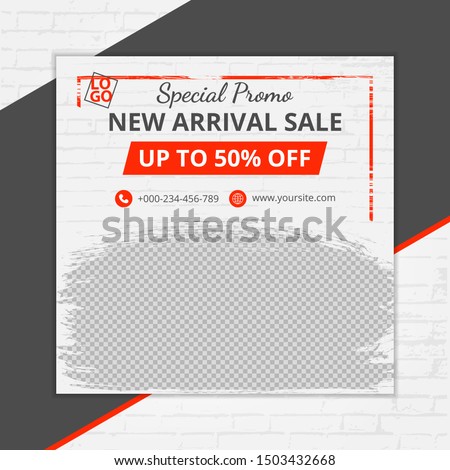 Template social media post, design for ads, template for fashion sale, web banner and social media post design