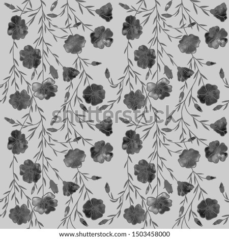  botanical seamless pattern. eps10 vector illustration. hand drawing