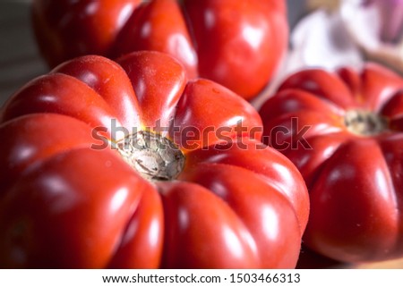Sicilian products: detail of a typical Corleone curly tomato called "siccagno".