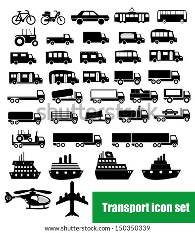 Transport icon set