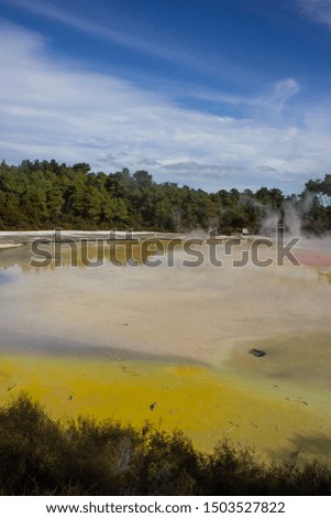 Champagne Pool an active geothermal area, North island, New Zealand