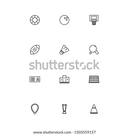 sport icon set vector with line black color.