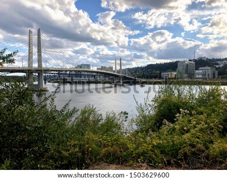 Bridge Over River in Portland, OR