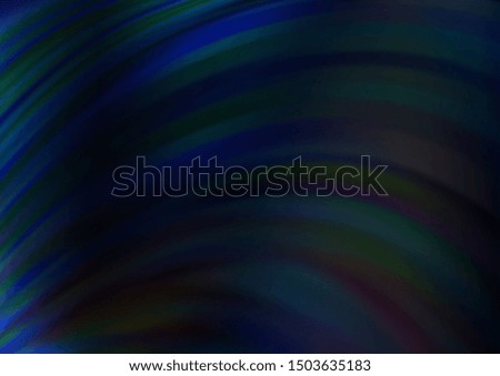 Dark BLUE vector template with liquid shapes. Geometric illustration in marble style with gradient.  Marble design for your web site.